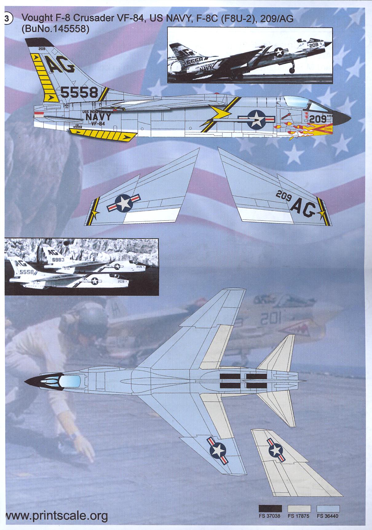 Print Scale Decals 1/48 VOUGHT F-8 CRUSADER U.S. Navy Jet Fighter | eBay